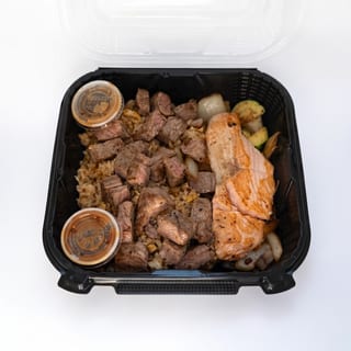 New York Steak & Salmon Entrée