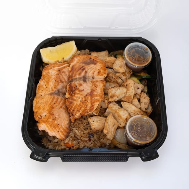Salmon & Shrimp Entrée.
